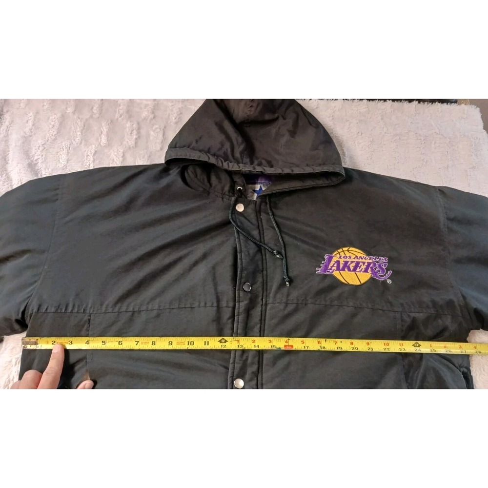 Vintage Los Angeles Lakers Jacket Mens Large Black Purple Starter *Read Descrip. - Picture 13 of 16